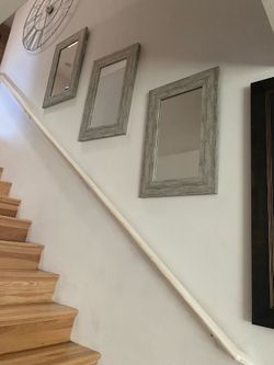 3 mirrors with grey Frame