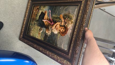 Custom wall rug piece with frame