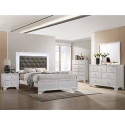 Brand new queen lyssa LED bedroom set
