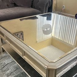 Z gallerie mirrored coffee table $250