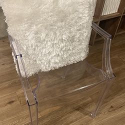 Clear Chair With Pillow
