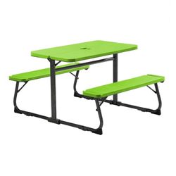 Folding Kid's Picnic Activity Table, Green, New in Box