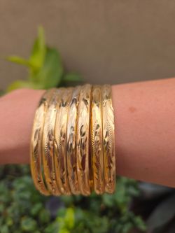 Gold plated  7 seven bracelets s