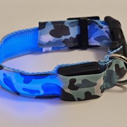 Blue LED Dog Collar