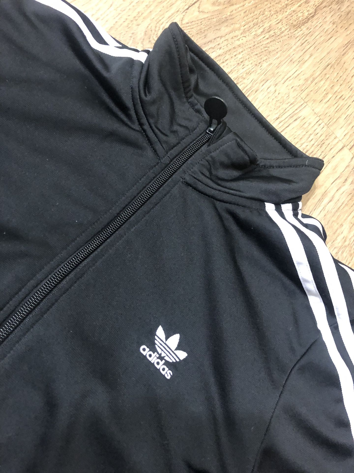 Kids Adidas Black/White Track Jacket Size XL
