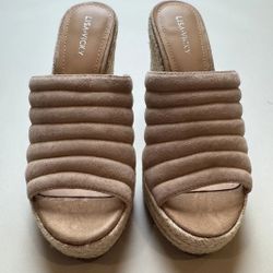 Lisa Vicky Gogo-V 8.5M Tan Camel Women's Platform Wedges * Nordstrom * New In Box