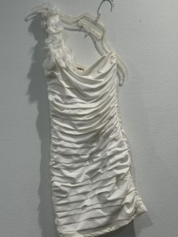 White dress one shoulder