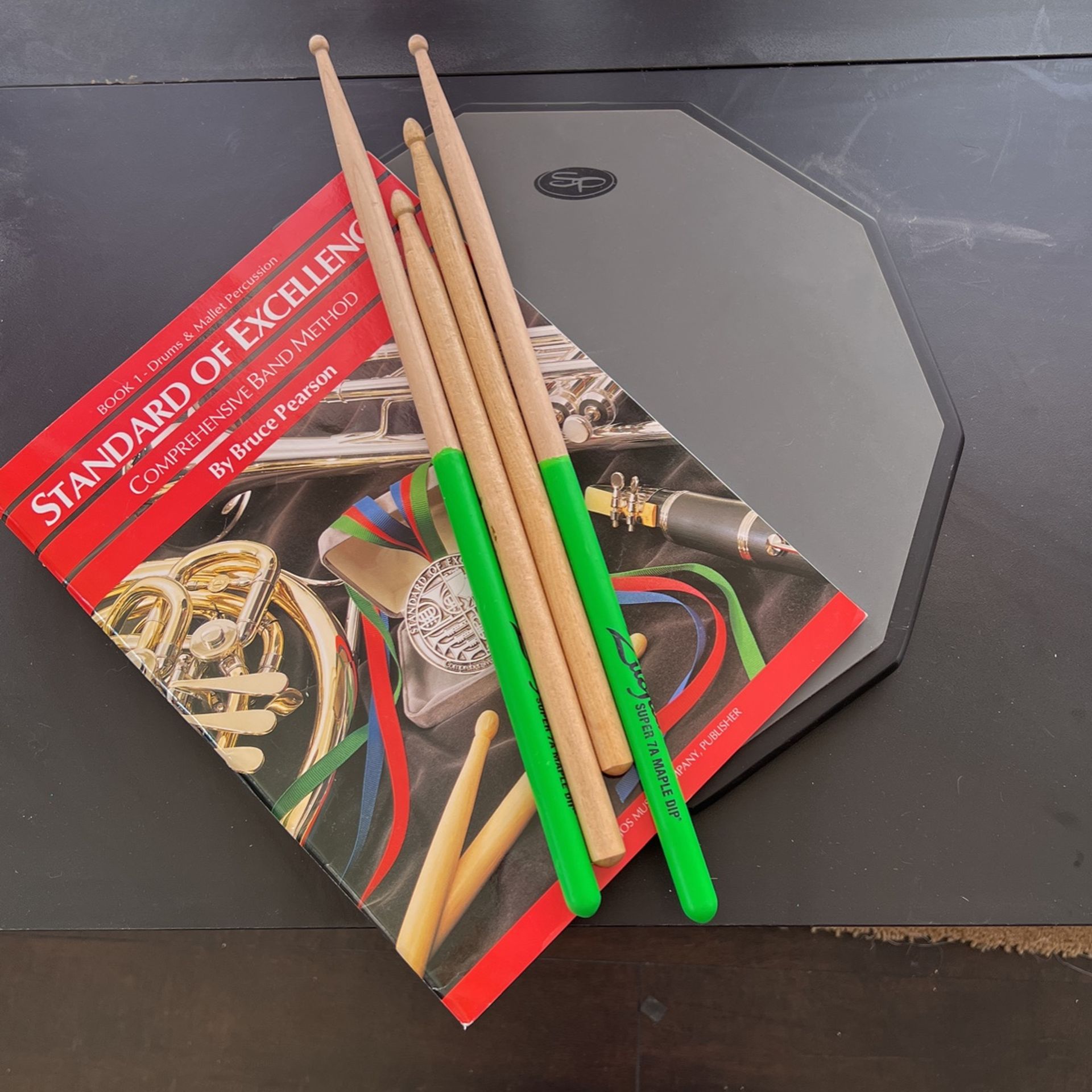 Sound Percussion Labs Practice Pad with Mount 6 in and Standard of Excellence Book 1 Drums and