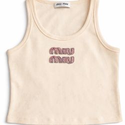 Tank top with rhinestone
