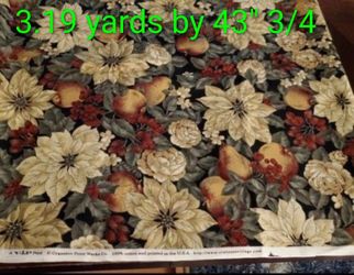 Fabric flowers fruits Christmas theme