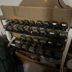Dumbbell Set With Rack