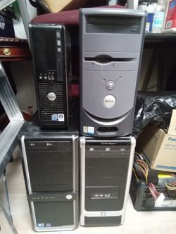 Lot of 6 computers (5 PC and 1 case)  Dell Gateway eMachines