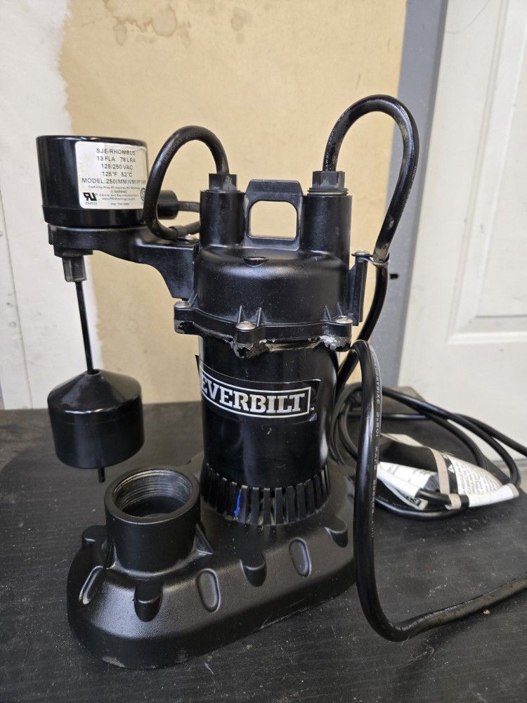 Everbilt 1/4 Hp Submersible Sump 34gpm