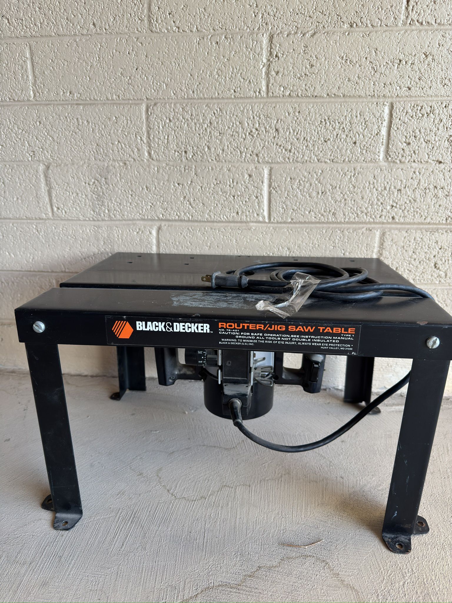 Black and Decker Router/Jig Saw Table Model# 76-401