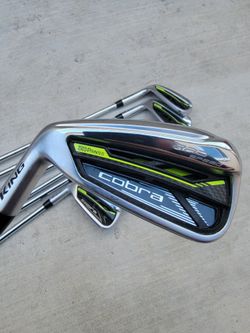 LEFTY Cobra King Radspeed Iron Set 5-PW + GW KBS Tour Steel Stiff Flex Left Hand *NICE