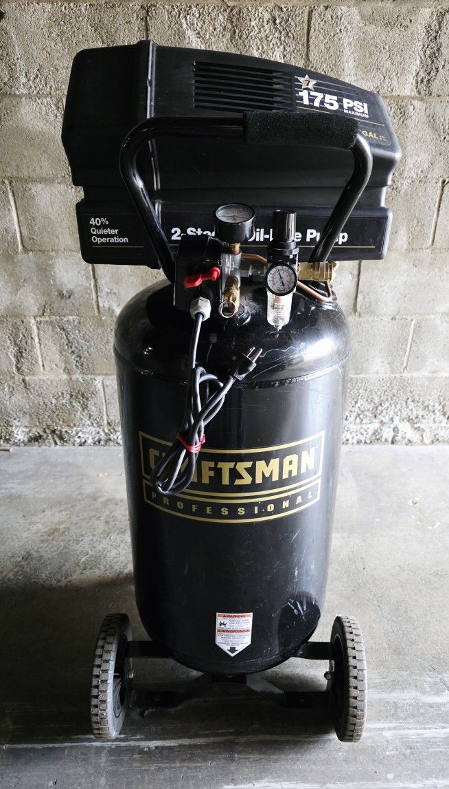 Craftsman 2 Stage Air Compressor, 25 Gallon, 175 psi Max Pressure