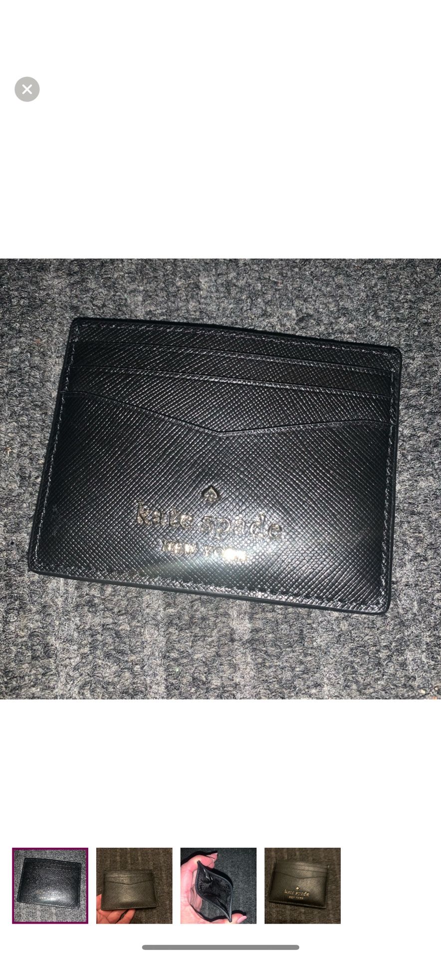 KATE SPADE ID WALLET CARD HOLDER BLACK