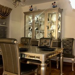 Table Chairs Cabinet 