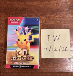 Pokemon 30th Anniversary Booster Bundle - 6 Packs Sealed