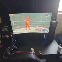 SAMSUNG 32" Odyssey G55C Series QHD 1000R Curved Gaming Monitor, 1ms(MPRT), HDR10, 165Hz, AMD Radeon FreeSync, Eye Care, Glare Free, Sharp Resolution 