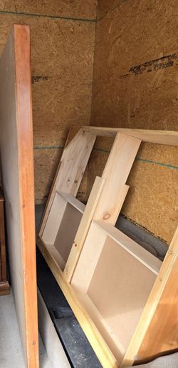 Full size solid wood bed 2-drawer storage PLUS headboard W/shelves