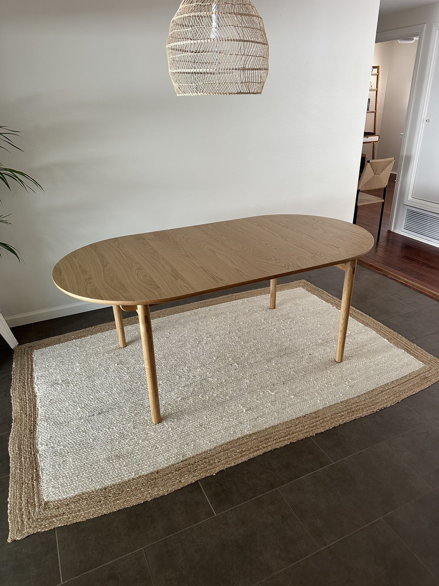 Cumberbatch Oak Oval Solid Wood Base Dining Table