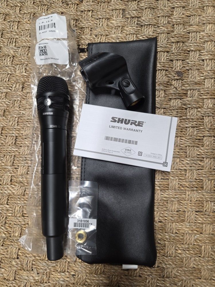 Shure KSM8 microphone.
