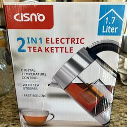 CISNO 2-in-1 Electric Tea Kettle with Infuser – 1.7L (BPA-Free)
