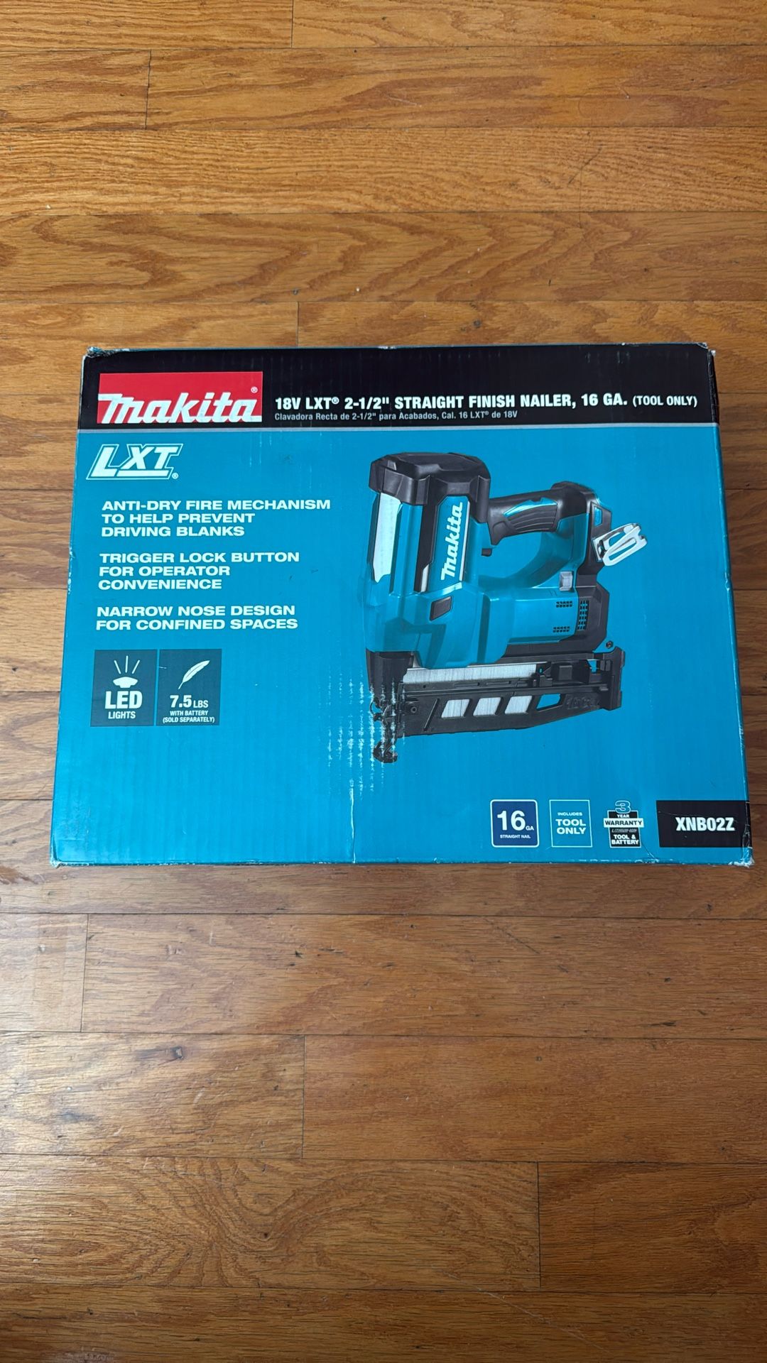 Makita 18V Straight Finish Nailer 16GA Tool Only
