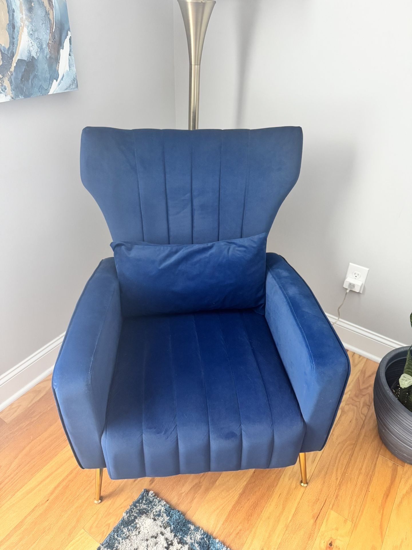 Royal Blue Velvet Accent Chairs