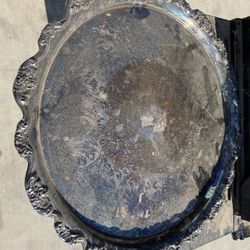 Antique Classic Vintage Silver Platter