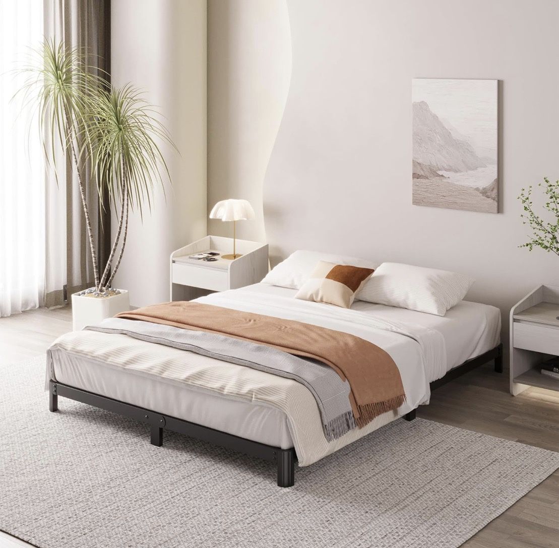Low Profile Japanese Queen Bed Frame β Heavy Duty Metal ποΈ