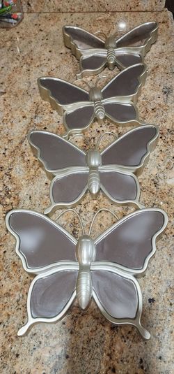 Butterfly Shaped Mirrors Set of 8