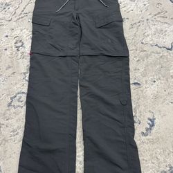 The North Face Convertible Hiking Pants Shorts Zip Off Cargo Outdoor Women Sz 2