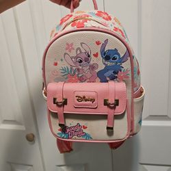 Disney Stitch And Angel Backpack 