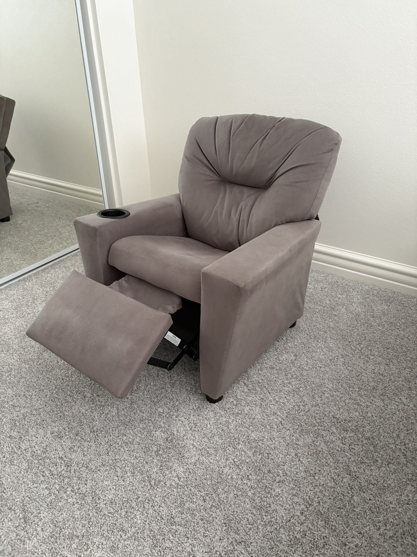 Toddler Kids Recliner Chair with Push-Back Design