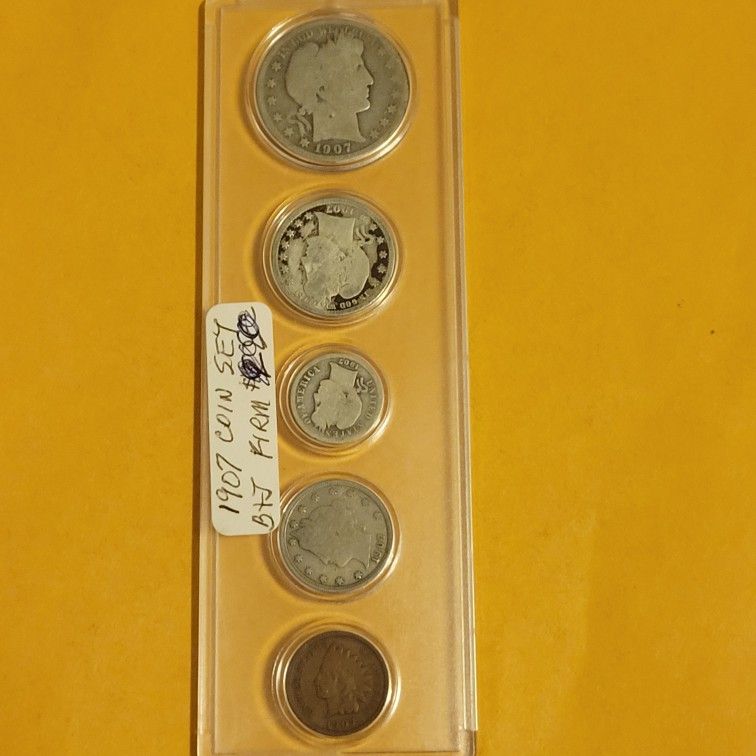 1907 US Vintage Coin Set