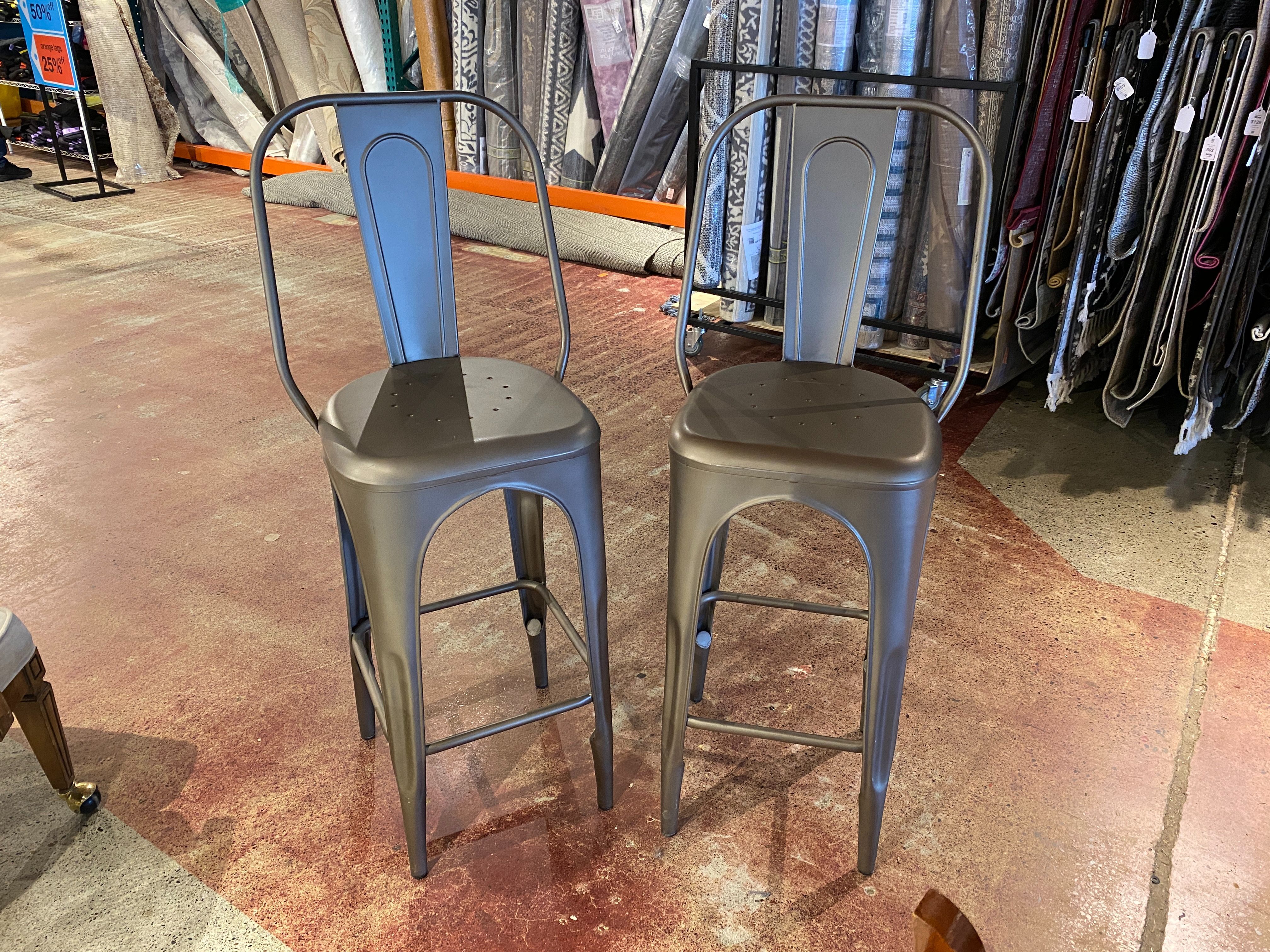 RH Remy Metal Bar Stools (Set of 2)