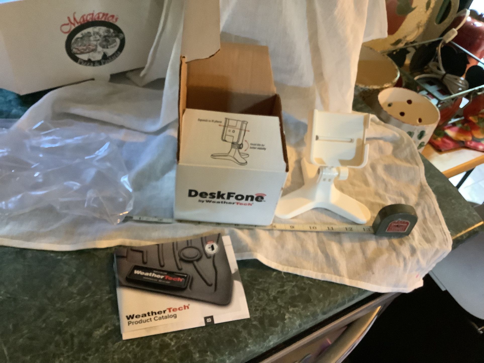 Weathertech white desk phone brand new never used adjustable size.