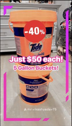 5 Gallon Tide Detergent/ 5 Galones Con Suavitel