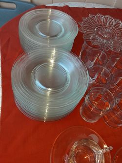 Plato's tasas vasos toper de vidrio