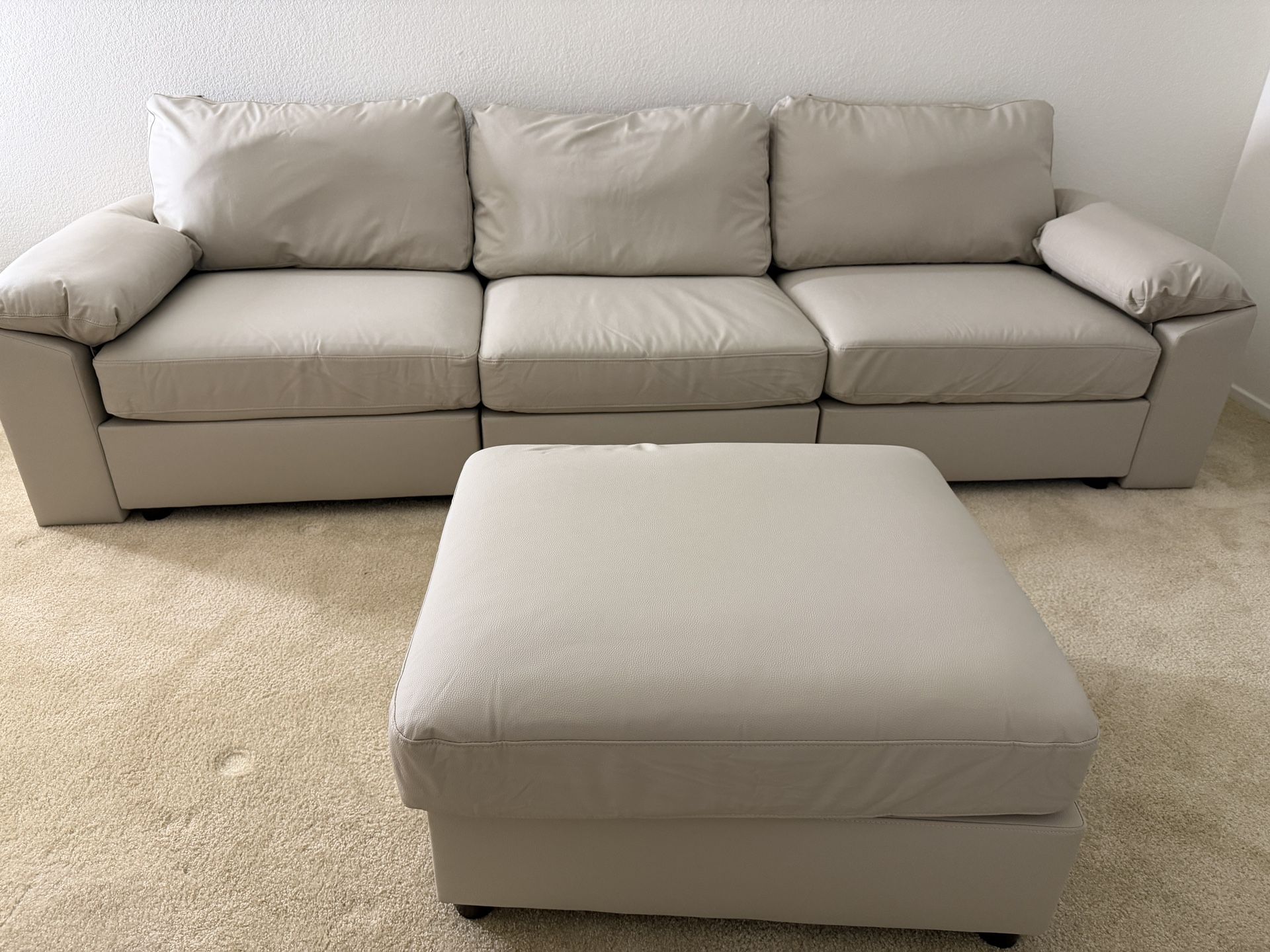 Faux L Shape Sofa