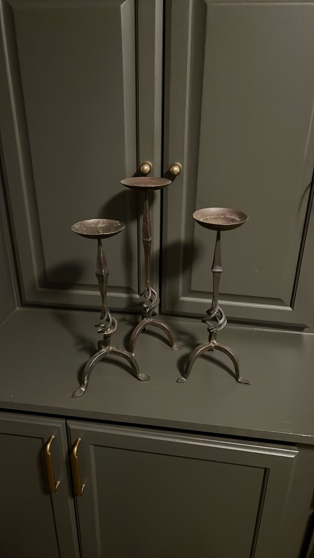 Wrought Iron Candle Holders