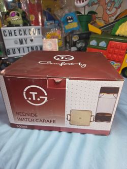 Bedside Carafe set with Tray, Nightstand Bedside Tumbler - Brand New -