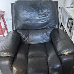 La-Z-Boy Grey Leather Power Recliner