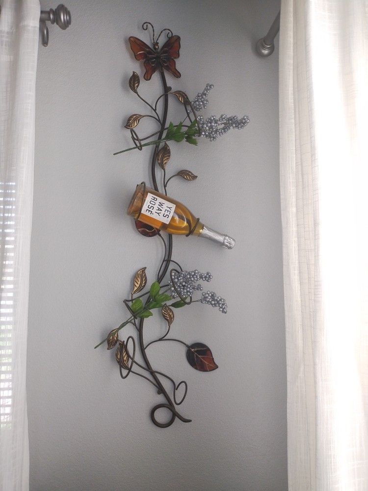 New Wine Rack And Glasses Holder With Wall Wine Rack And Floor Wine Rack.....Moving Sale!!!!