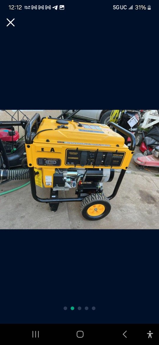 DEWALT
8000-Watt Electric Start Gas-Powered Portable Generator with Idle Control, GFCI Outlets and CO Protect