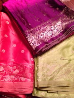 Sari silk fabric 1 1/2 bundles