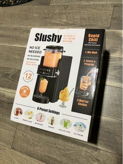 2-in-1 Countertop Slushie & Soft Serve Ice Cream Machine, Black, 1 Hopper