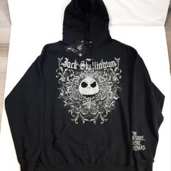 The Nightmare Before Christmas Jack filigree Hoodie Jacket Mens Size XL